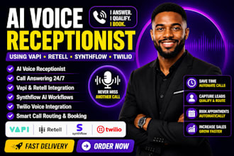 ai voice receptionist using vapi retell synthflow twilio ghl for call answering