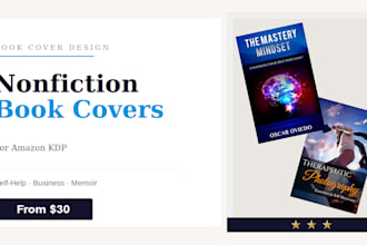 design a nonfiction book cover for kindle and amazon KDP