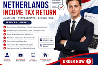 do dutch bookkeeping, vat, payroll and tax filings via belastingdienst