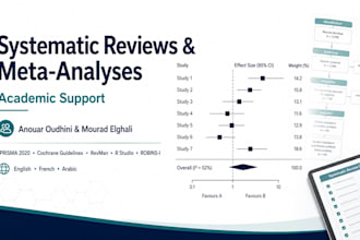 assist with your meta analysis and systematic review l english and french