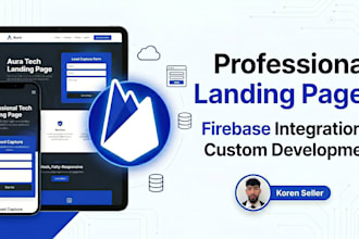 build a professional landing page with firebase backend integration
