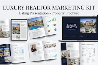 design luxury real estate brochure, professional brochure, marketing brochure