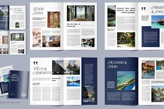 design luxury real estate brochure, professional brochures, marketing brochure