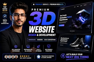 build animated website with premium UI UX and 3d effects