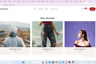 develop a professional front end and back end website