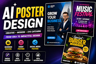 design professional posters using ai and photoshop