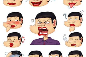 draw a professional digital sticker