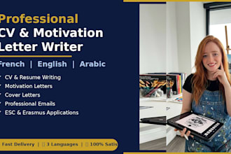 write your CV, motivation letter, cover letter and professional documents