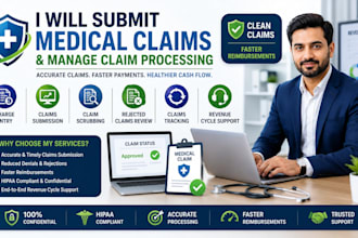 submit medical claims and manage claim processing