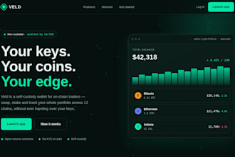 design a modern crypto or web3 landing page
