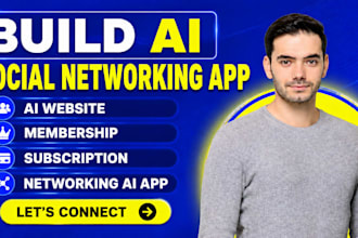 build social networking app ai website membership subscription networking ai app