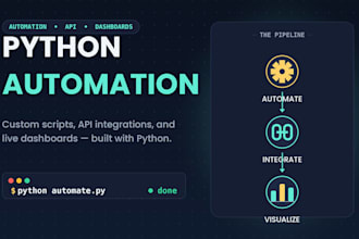 build python automation tools API integrations and live dashboards