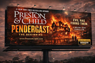 design a professional book billboard banner that grabs attention for your book