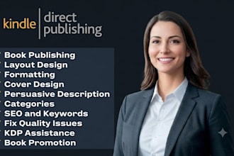 professionally format your book for amazon KDP, kindle, and paperback