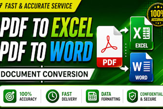 do PDF to excel, PDF to word and document conversion