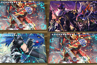 design custom tcg playmat for pokemon, anime, playing card, yugioh, board game