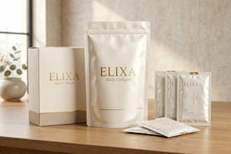 design creative box, pouch and label packaging design