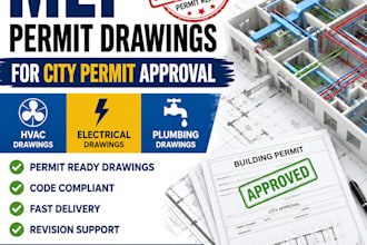 create mep permit drawings for city permit approval