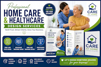 design home care flyer, healthcare brochure home care brochure home care logo