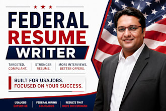 provide ats federal resume writing service for usajobs, gs, ses, ecq, ksa