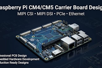 design raspberry pi cm4 cm5 carrier board pcb with mipi csi dsi, pcie, ethernet