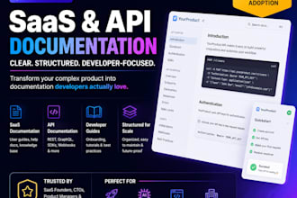 create professional saas documentation and API documentation for your product