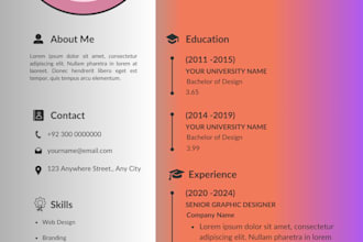 design modern canva resume templates and professional CV