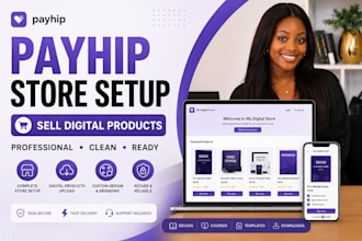 setup payhip store, payhip website, payhip online store, digital product store