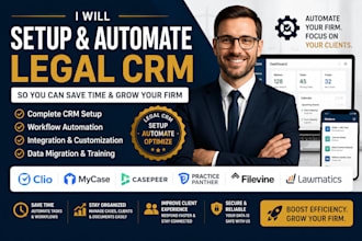 setup automate clio mycase casepeer practicepanther filevine lawmatic law crm