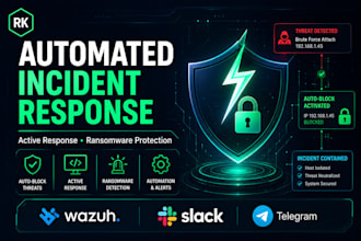 build automated incident response and active response rules with wazuh