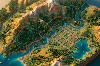 design subdivision drone orthophoto topographic trail hiking interactive maps