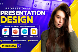 design a professional presentation in figma, powerpoint and google slides