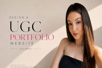 design a professional ugc portfolio website on canva