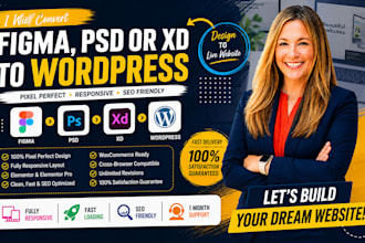 convert figma to wordpress, PSD to wordpress and xd to wordpress