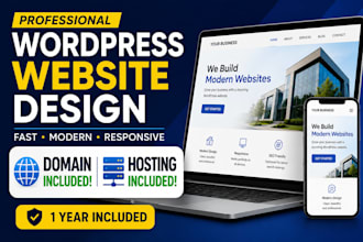 build a complete wordpress website with domain and hosting