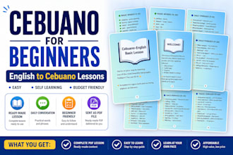 provide cebuano english lesson with pronunciation