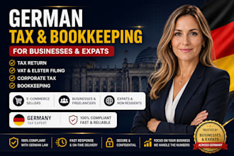 do german corporate tax, vat, income tax return and bookkeeping as steuerberater