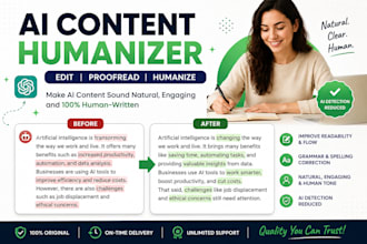humanize, edit, and proofread ai generated content
