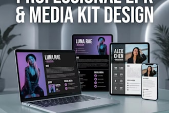 design professional epk, media kit, or speaker one sheet