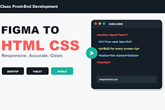 convert figma designs to responsive HTML CSS