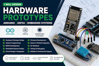 design hardware prototypes, arduino, esp32, and embedded systems