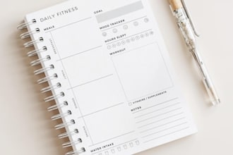 design daily, weekly, monthly planners and habit trackers