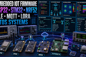 develop embedded iot firmware esp32 stm32 nrf52 raspberry pi ble mqtt lora rtos