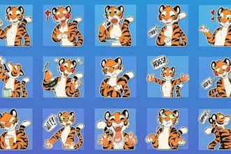 draw custom furry stickers fursona emotes and telegram discord sticker packs