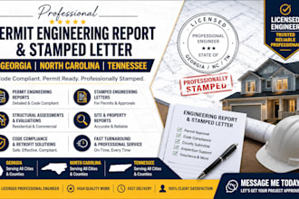 permit engineering report and stamped letter in georgia north carolina tennessee