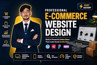 design wordpress website,business website, e commerce store and landing page