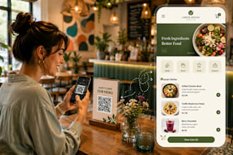 design modern qr code menu website