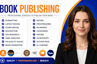 format and publish books for amazon KDP or kindle direct publishing