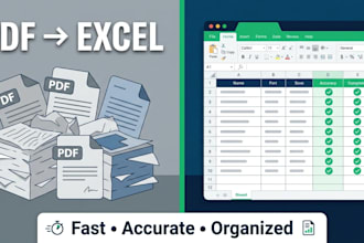 convert PDF, scanned image, or handwritten data to clean excel sheets