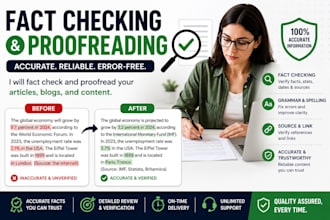 fact check and proofread your articles, blogs, and content